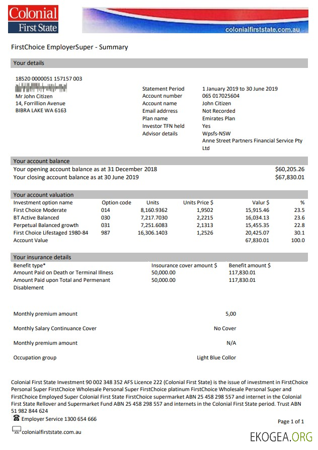 Déclaration du premier État colonial d'Australie